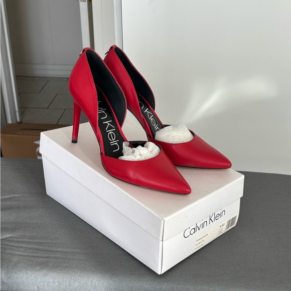 Calvin Klein Shoes - Calvin Klein Bold Red Heels